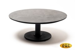 "Чили" интерьерный стол из HPL круглый Ø80 H32, цвет "серый гранит"
