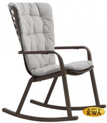 Кресло-качалка пластиковое с подушкой