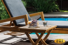 Комплект из шезлонга PAOLO из акации(teaklook) и столика RAMON из акации(teaklook)
