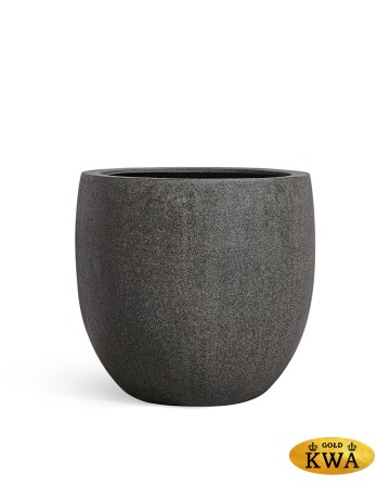 Кашпо TREEZ Effectory Stone большой округлый конус Тёмно-серый камень д-54 см, в-51 см