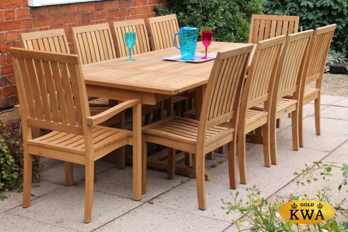 Neapel 190-270 Стол обеденный натуральный, тик