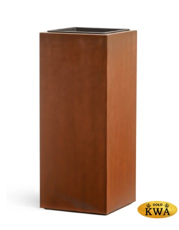 Кашпо TREEZ Effectory Corten Steel Высокий куб Бархатистая окись в-72 см 30х30 см