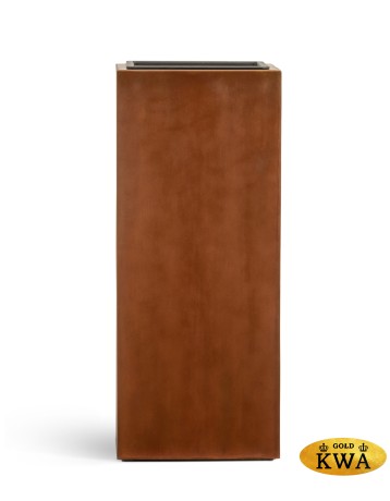 Кашпо TREEZ Effectory Corten Steel Высокий куб Бархатистая окись в-72 см 30х30 см