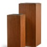 Кашпо TREEZ Effectory Corten Steel Высокий куб Бархатистая окись в-72 см 30х30 см