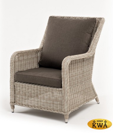 "Гляссе" кресло плетеное из искусственного ротанга, цвет бежевый