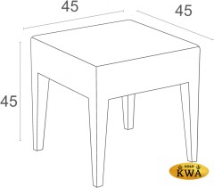 Столик плетеный для шезлонга