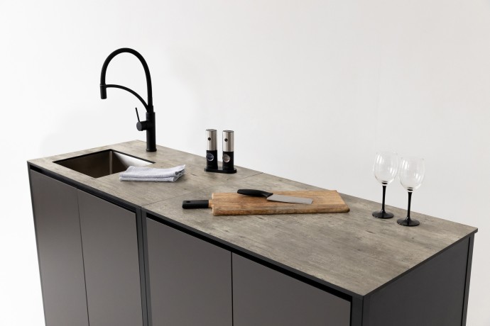 Уличная кухня Lounge C-102S, 1.8 м, черный/серый каспий