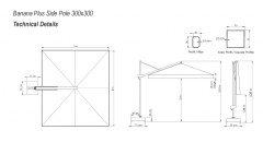 Зонт профессиональный 3х3 м
