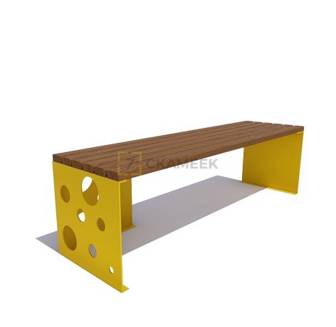 Скамейка уличная «Сыр» (ангарская сосна 1,5,30х60)